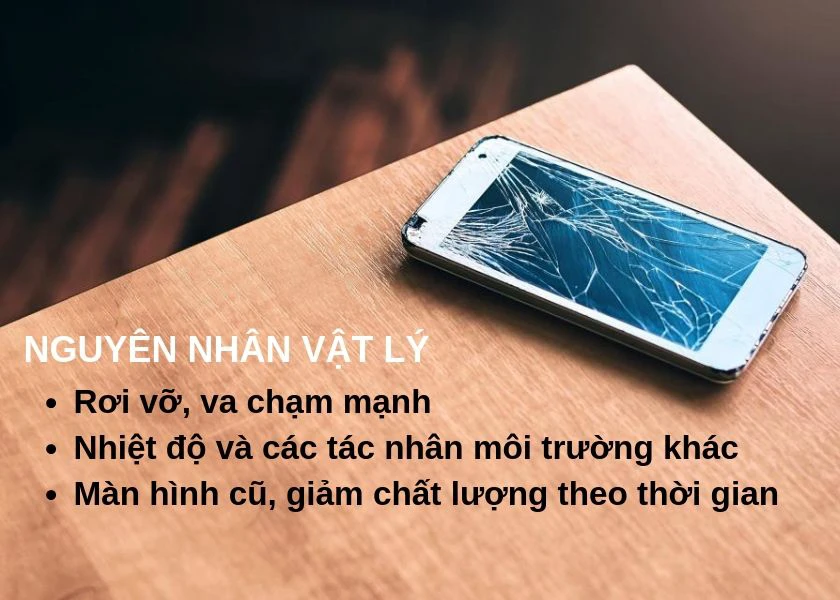 nguy&ecirc;n nh&acirc;n g&acirc;y những lỗi m&agrave;n h&igrave;nh điện thoại iPhone, Samsung, kh&ocirc;ng chỉnh được độ s&aacute;ng
