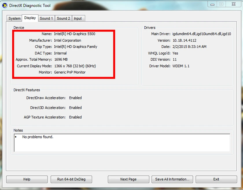 Intel(R) HD Graphic 630 tức l&agrave; card onboard