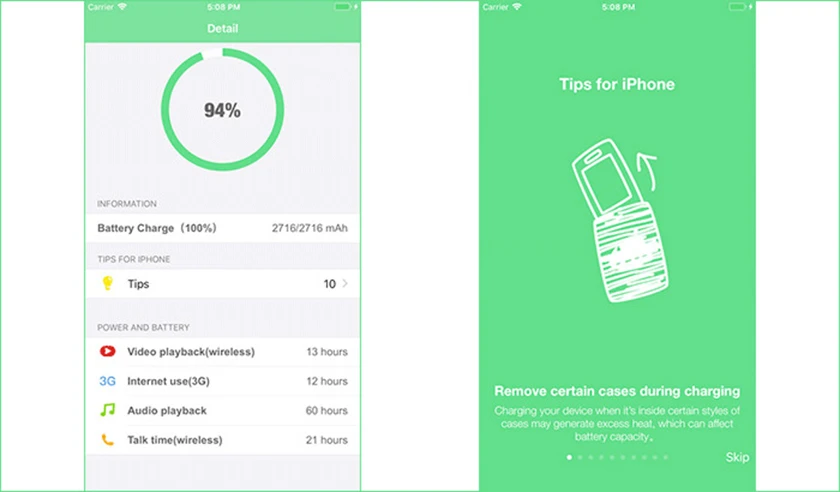 C&aacute;ch kiểm tra t&igrave;nh trạng chai pin iPhone 7, 7 plus bằng phần mềm tr&ecirc;n iOS