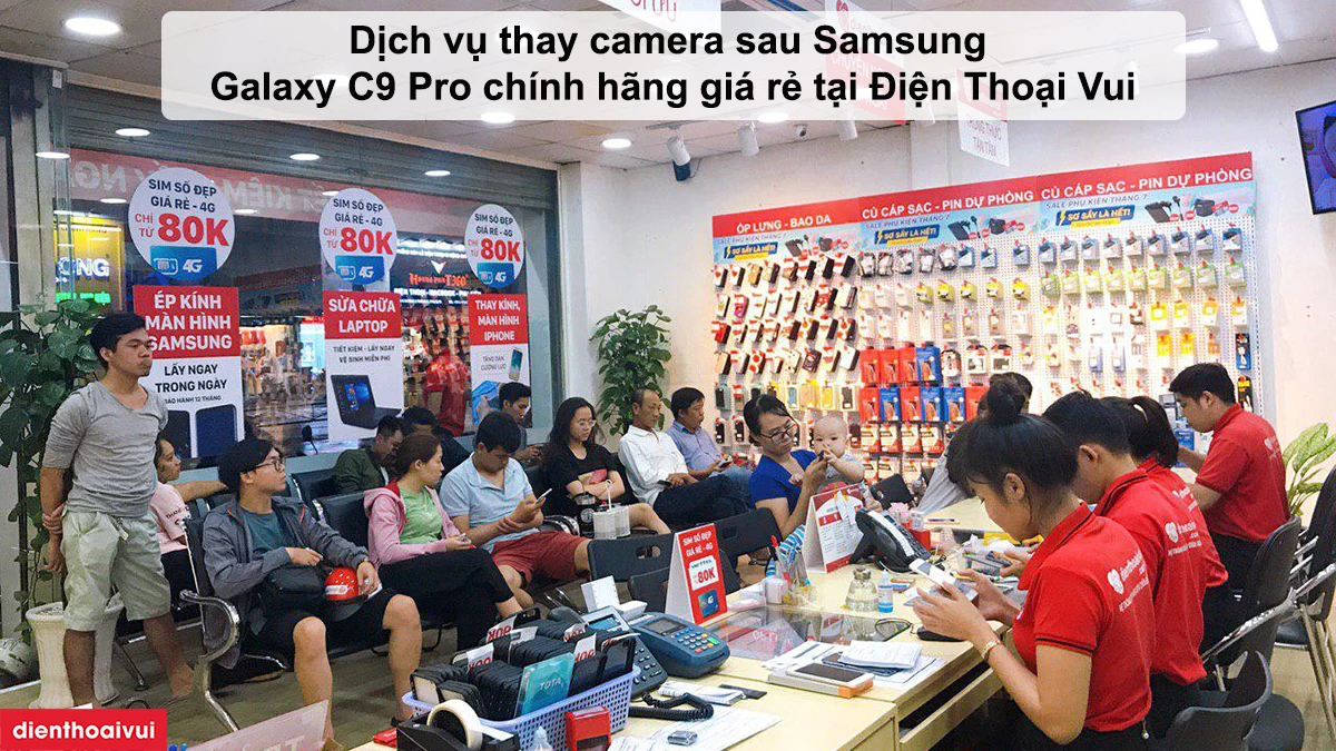 Dịch vụ thay camera sau Samsung Galaxy C9 Pro ch&iacute;nh h&atilde;ng gi&aacute; rẻ tại Điện Thoại Vui