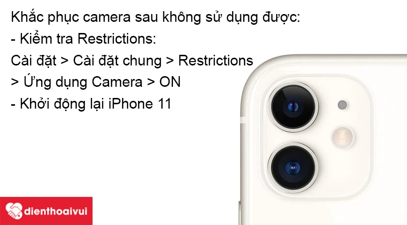 đ&aacute;nh gi&aacute; camera-iphone-11 kh&ocirc;ng sử dụng được camera n&ecirc;n xử l&yacute; như thế n&agrave;o?