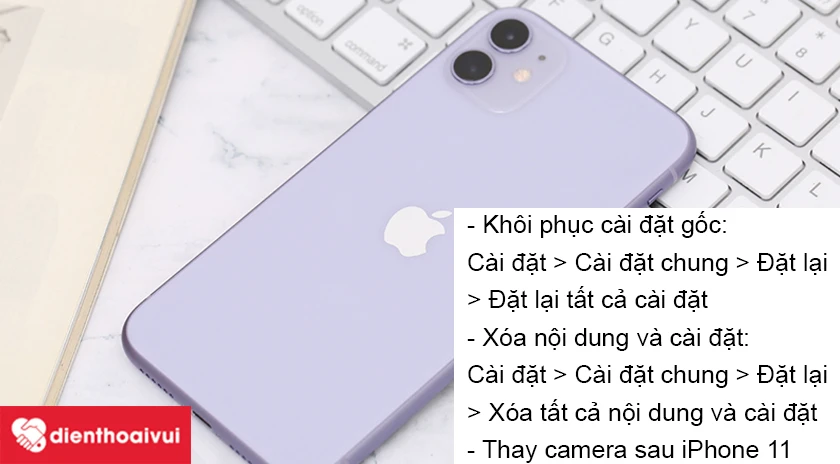 Khởi động lại thiết bị camera của iphone11