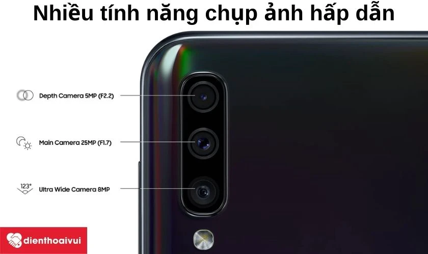 Bộ ba camera với cảm biến ch&iacute;nh 25MP c&ugrave;ng nhiều t&iacute;nh năng hấp dẫn