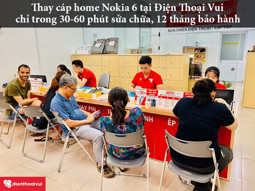 Điện Thoại Vui – Địa chỉ thay thế cáp home Nokia 6 uy tín, chuyên nghiệp