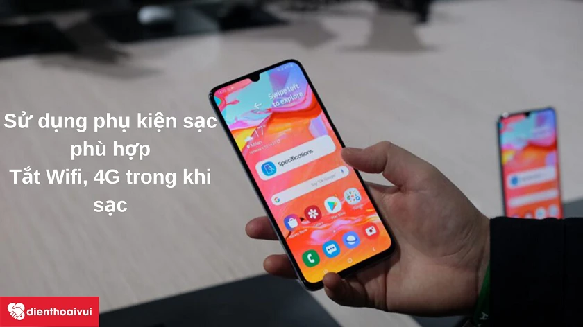 Những đi&ecirc;̀u c&acirc;̀n lưu ý trong quá trình sạc đi&ecirc;̣n thoại Samsung Galaxy A10s