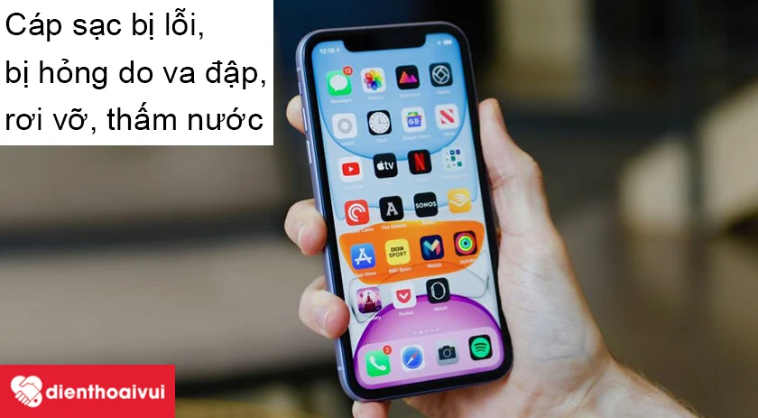 Nguy&ecirc;n nh&acirc;n hỏng c&aacute;p sạc