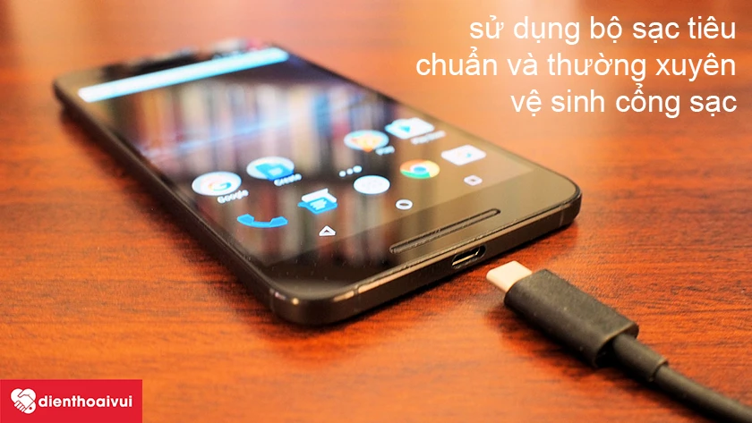 Sử dụng bộ sạc tiêu chuẩn