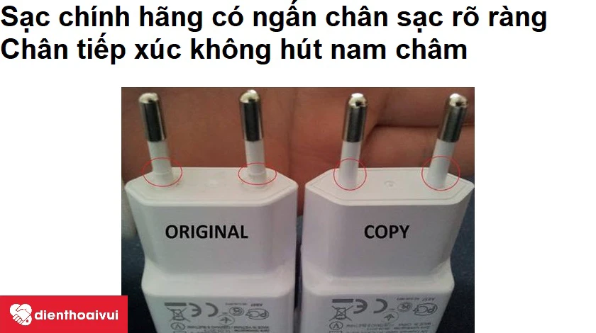 Cách nhận biết bộ sạc Samsung chính hãng