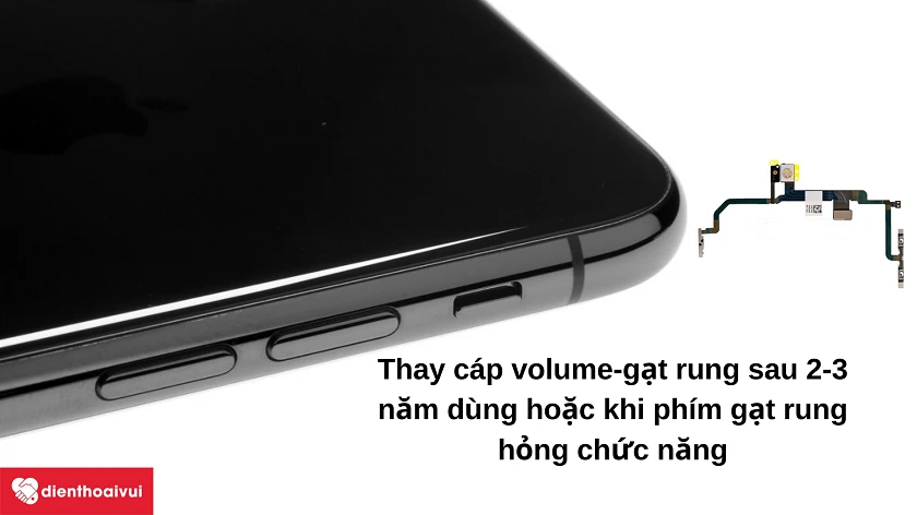 Khi nào c&acirc;̀n phải thay cáp volume - gạt rung cho iPhone X?