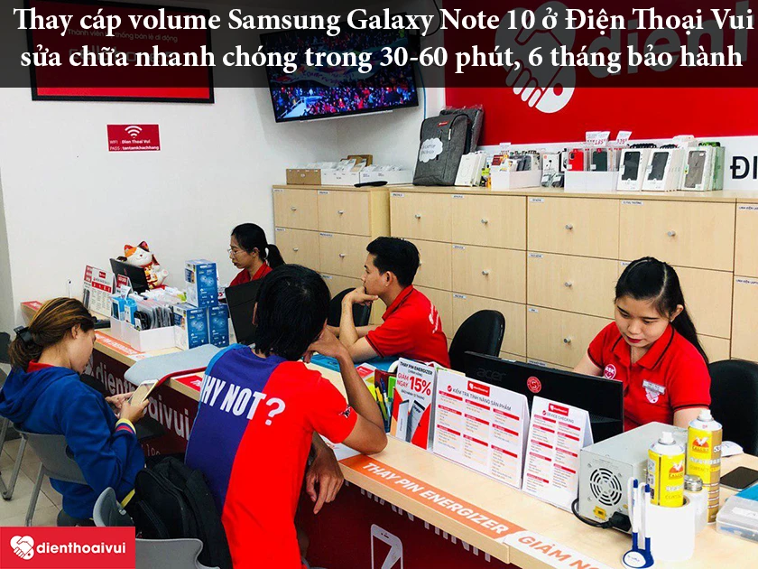 Dịch vụ thay c&aacute;p volume Samsung Galaxy Note 10 gi&aacute; rẻ lấy ngay tại Điện Thoại Vui