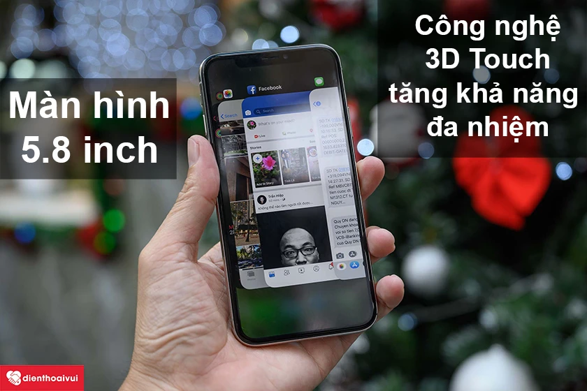 iPhone X &ndash; M&agrave;n h&igrave;nh 5.8 inch, c&ocirc;ng nghệ 3D Touch tăng khả năng đa nhiệm