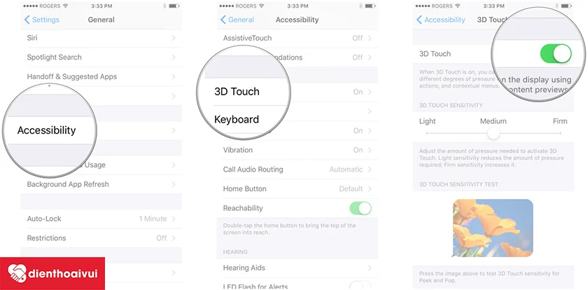 k&iacute;ch hoạt t&iacute;nh năng 3D Touch cho iPhone XS Max