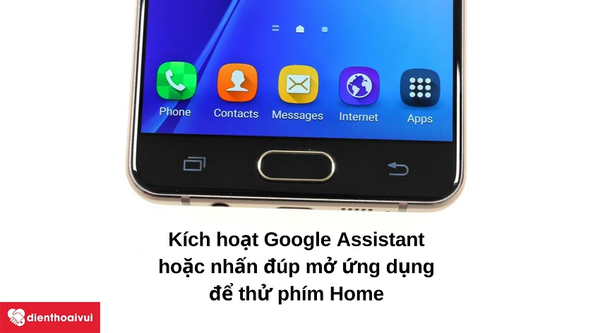 Cách ki&ecirc;̉m tra d&acirc;́u hi&ecirc;̣u hư hỏng cảm bi&ecirc;́n của phím Home tr&ecirc;n Samsung Galaxy A5 (2016)