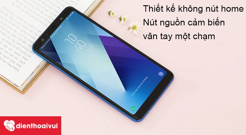 Samsung Galaxy A7 &ndash; thiết kế kh&ocirc;ng n&uacute;t home, n&uacute;t nguồn t&iacute;ch hợp cảm biến v&acirc;n tay