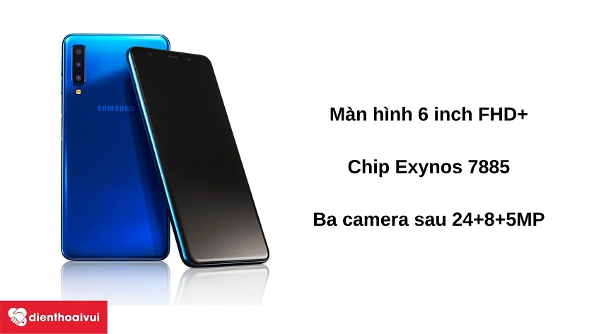 Đi&ecirc;̣n thoại Samsung Galaxy A7 2018 - Thỏa sức giải trí với màn hình 6 inch FHD+ và chip Exynos 7885