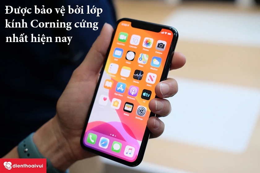 iPhone 11 Pro Max &ndash; Bảo vệ bởi lớp k&iacute;nh Corning cứng nhất hiện nay