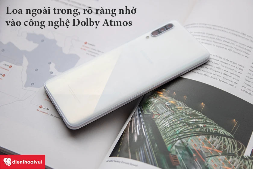 Samsung Galaxy A30s &ndash; Loa ngo&agrave;i trong, r&otilde; r&agrave;ng nhờ v&agrave;o c&ocirc;ng nghệ Dolby Atmos