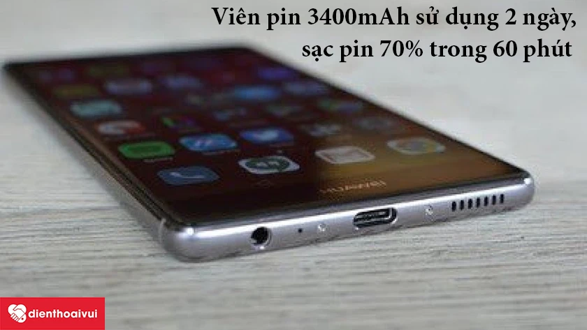 Huawei P9 Plus &ndash; Vi&ecirc;n pin 3400mAh sử dụng 2 ng&agrave;y, sạc pin 70% trong 60 ph&uacute;t