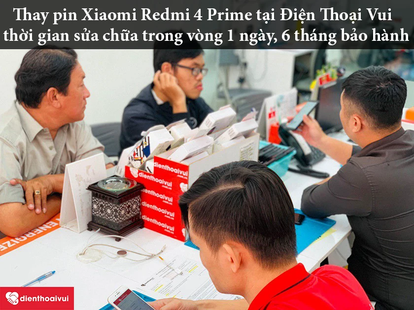 Thay pin Xiaomi Redmi 4 Prime tại Điện Thoại Vui &ndash; nhanh ch&oacute;ng, chuy&ecirc;n nghiệp