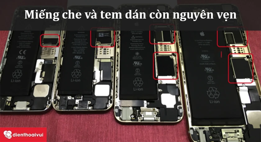 C&aacute;c miếng che v&agrave; tem d&aacute;n tr&ecirc;n main vẫn c&ograve;n nguy&ecirc;n vẹn, kh&ocirc;ng r&aacute;ch