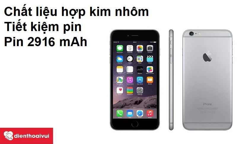 iPhone 6 Plus sở hữu dung lượng pin 2916 mAh