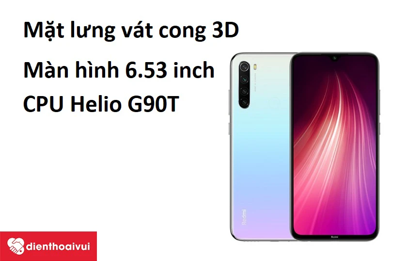 Mặt lưng v&aacute;t cong 3D, m&agrave;n h&igrave;nh 6.53 hiển thị sắc n&eacute;t
