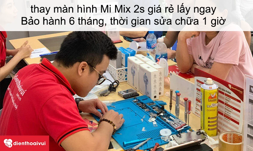 Dịch vụ thay&nbsp;m&agrave;n h&igrave;nh Mi Mix 2s gi&aacute; rẻ lấy ngay tại Điện Thoại Vui