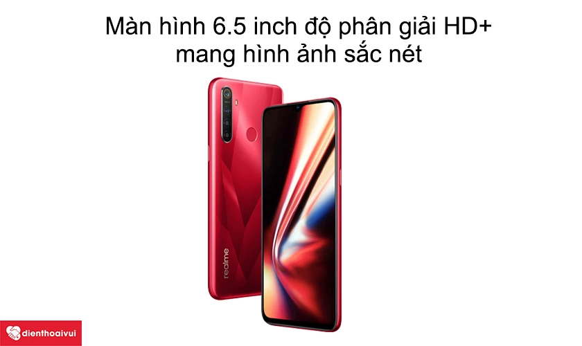 M&agrave;n h&igrave;nh 6.5 inch độ ph&acirc;n giải HD+ mang h&igrave;nh ảnh sắc n&eacute;t