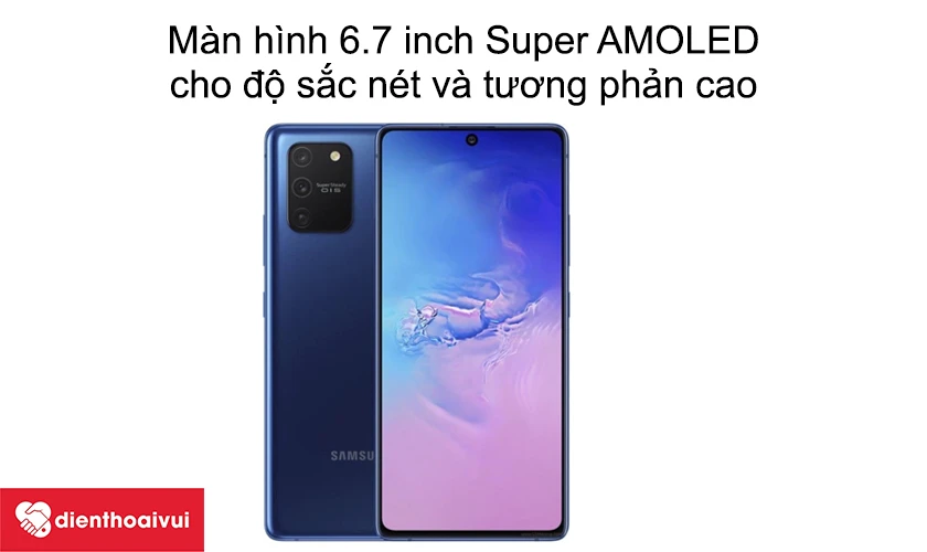 M&agrave;n h&igrave;nh 6.7 inch Super AMOLED cho độ sắc n&eacute;t v&agrave; tương phản cao