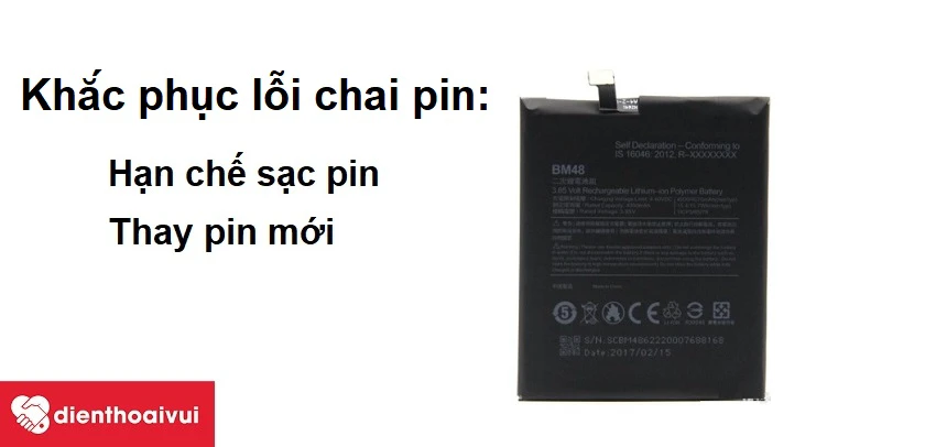 Xiaomi Mi Note 2 bị chai pin v&agrave; c&aacute;ch khắc phục