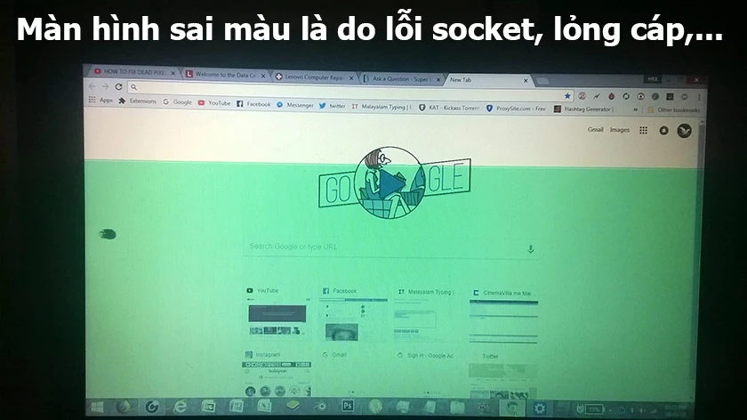 Nguyên nhân nào khiến màn hình laptop bị mất màu, sai màu