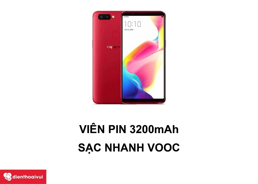 Viên pin 3200 mAh cùng khả năng sạc VOOC nhanh chóng, tiện lợi