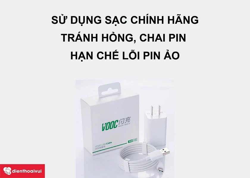 Sử dụng sạc chính hãng để sạc cho OPPO R11S