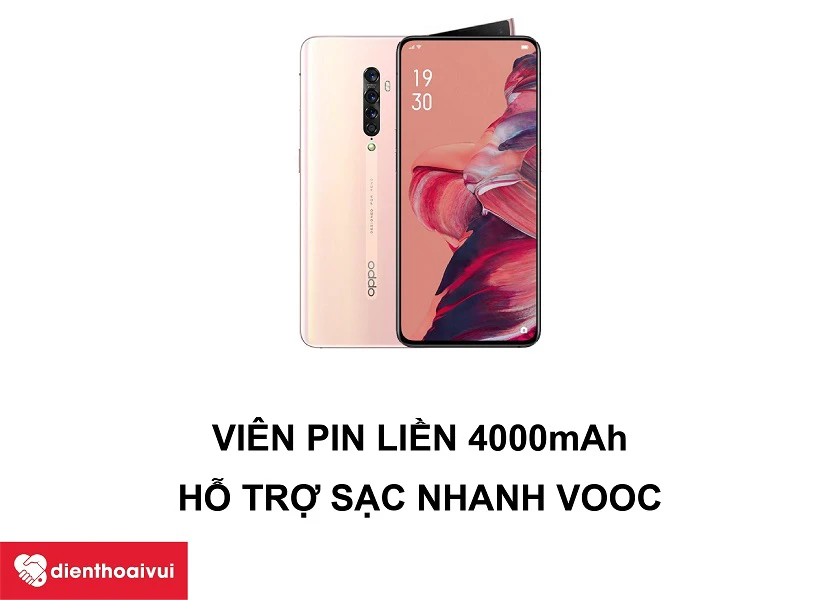 Dung lượng 4000mAh hỗ trợ sạc nhanh VOOC