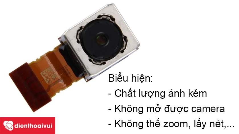 Biểu hiện của camera sau bị trục trặc