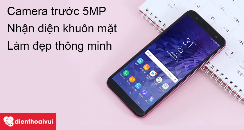 Samsung Galaxy J4 Plus – Camera trước 5MP tích hợp nhiều công nghệ thông minh