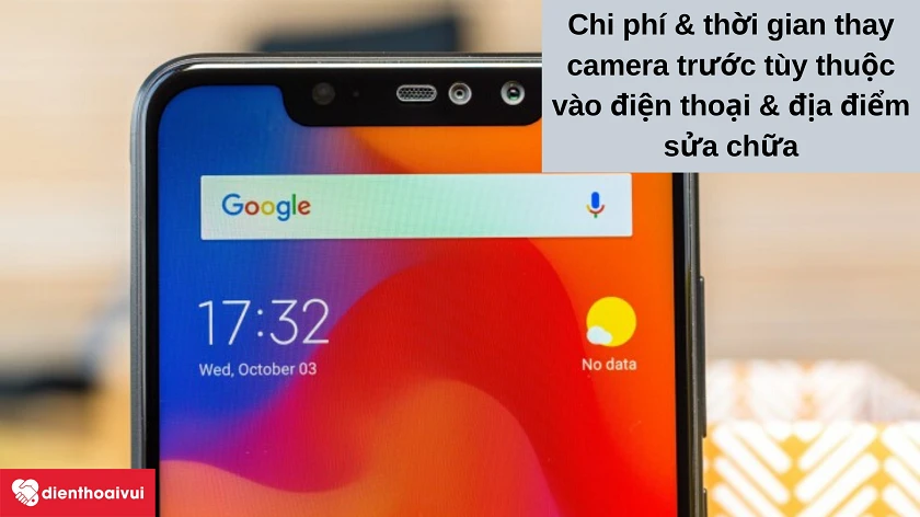 chi phi v&agrave; thời gian trong qu&aacute; tr&igrave;nh sửa chữa camera trước