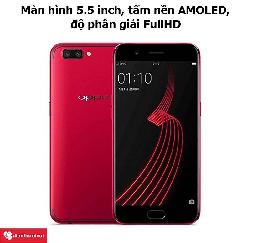 OPPO R11 – Màn hình 5.5 inch, tấm nền AMOLED, độ phân giải FullHD