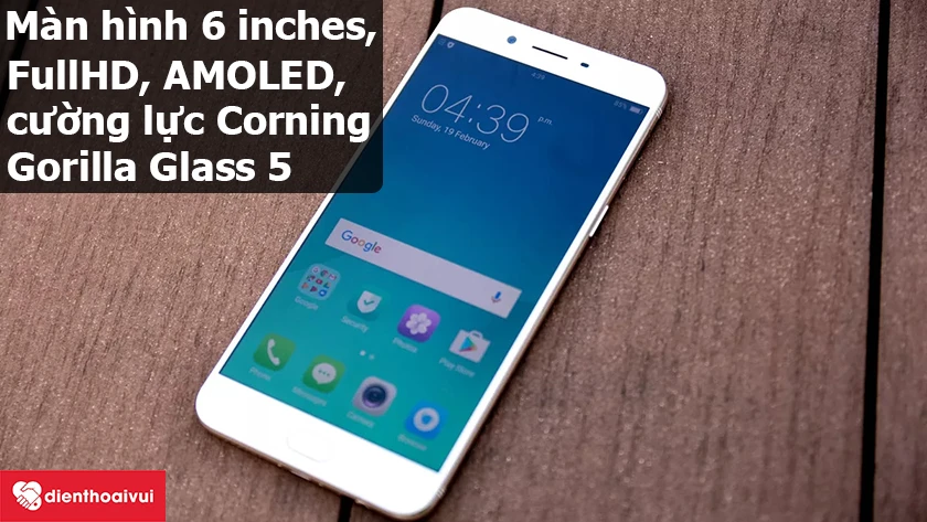 OPPO R9S Plus &ndash; M&agrave;n h&igrave;nh 6 inches, FullHD, tấm nền AMOLED, gia cố cường lực Corning Gorilla Glass 5