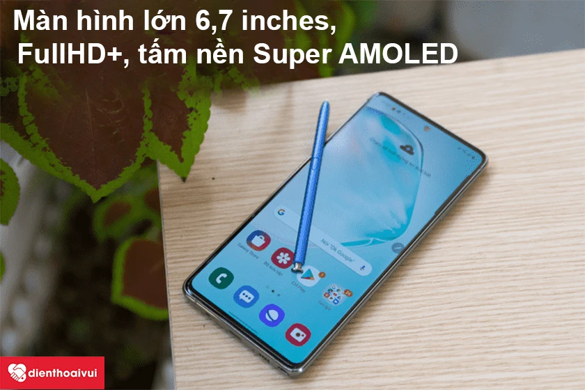 Samsung Galaxy Note 10 Lite &ndash; M&agrave;n h&igrave;nh lớn 6,7 inches, FullHD+, tấm nền Super AMOLED