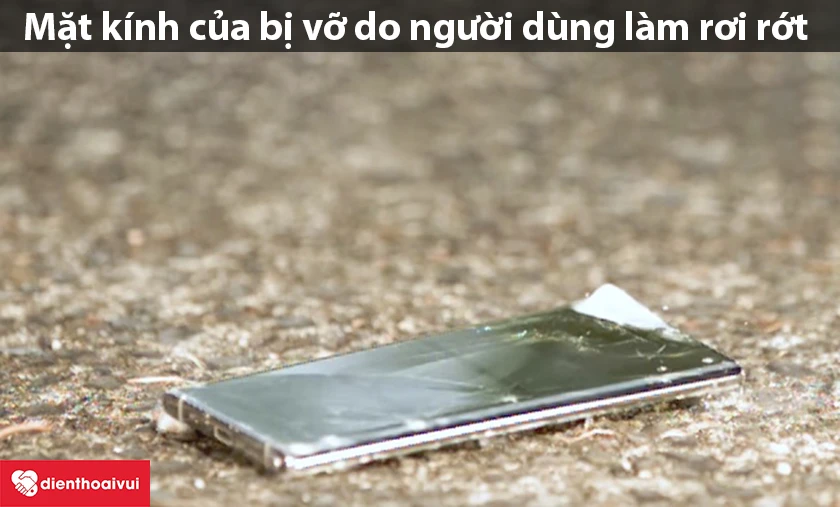 Mặt k&iacute;nh hỏng do rơi vỡ