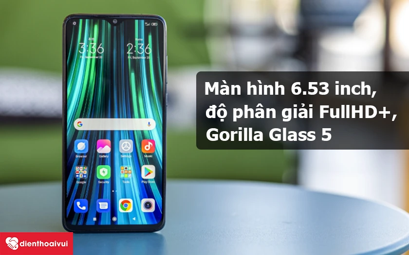 Xiaomi Redmi Note 8 Pro &ndash; K&iacute;ch thước 6.53 inch, độ ph&acirc;n giải FullHD+, k&iacute;nh cường lực Gorilla Glass 5