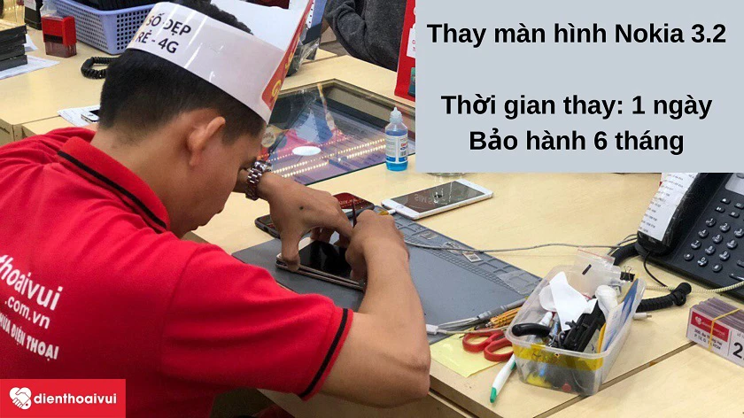 Dịch vụ thay màn hình Nokia 3.2 chất lượng cao, giá phải chăng tại Điện Thoại Vui