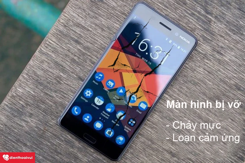 m&agrave;n h&igrave;nh bị vỡ