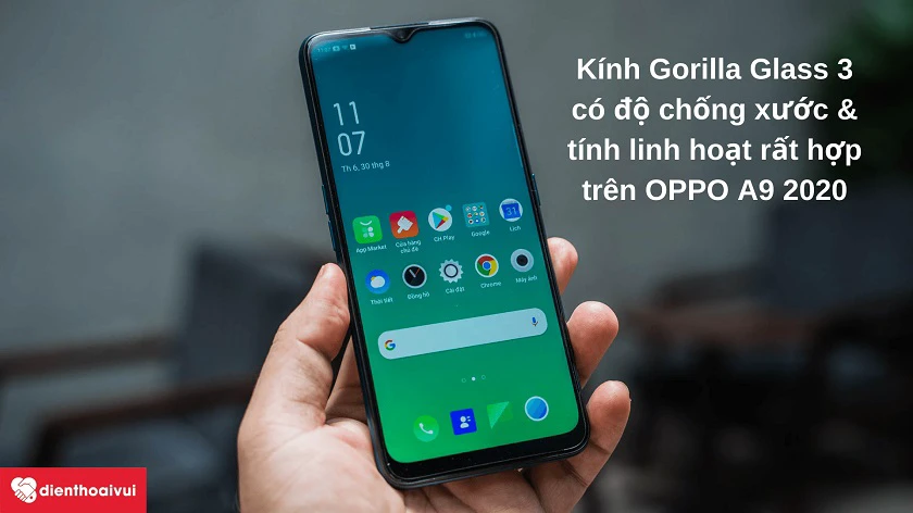 Tìm hi&ecirc;̉u v&ecirc;̀ kính Corning Gorilla Glass 3 - loại kính cường lực tr&ecirc;n OPPO A9 2020