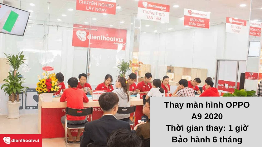 Dịch vụ thay m&agrave;n h&igrave;nh OPPO A9 2020 ch&iacute;nh h&atilde;ng, ưu đ&atilde;i tại Điện Thoại Vui