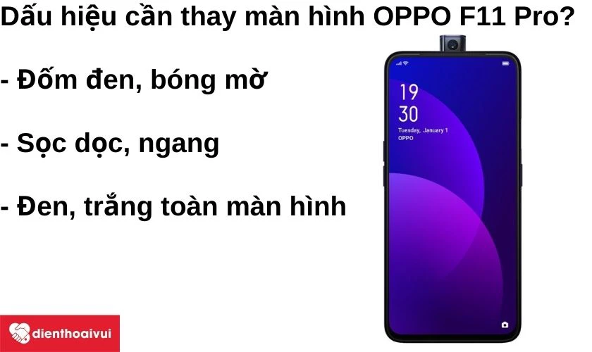 Dấu hiệu của chiếc m&agrave;n h&igrave;nh OPPO F11 Pro n&ecirc;n được thay mới?