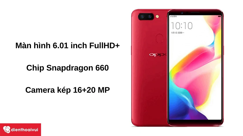 Điện thoại OPPO R11s - M&agrave;n h&igrave;nh 6.01 inch, chip Snapdragon 660, camera k&eacute;p 16+20MP
