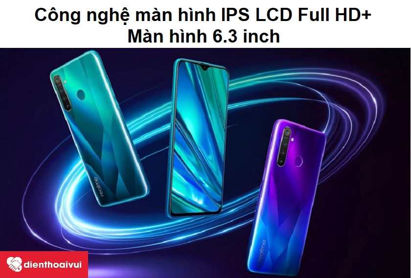 Sở hữu c&ocirc;ng nghệ IPS LCD độ ph&acirc;n giải Full HD+ c&ugrave;ng k&iacute;ch thước l&ecirc;n đến 6.3 inch