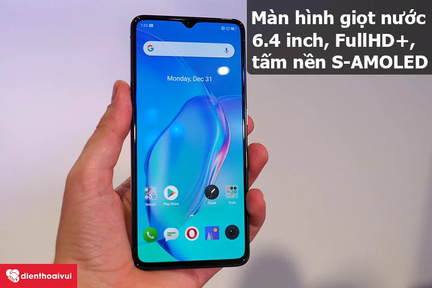 Realme X2 &ndash; M&agrave;n h&igrave;nh 6.4 inch, độ ph&acirc;n giải FullHD+, tấm nền S-AMOLED